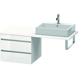 Duravit DuraStyle vasque DS533802143 60 x 54,8 cm, noyer foncé / basalte mat, pour console, 2 tiroirs