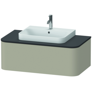Duravit Happy D.2 Plus meuble sous-vasque HP493106060 100x55cm, pour console, 1 tiroir, pour vasque à poser, sol, taupe satiné mat