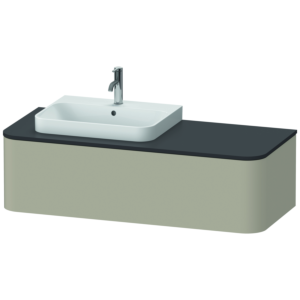 Duravit Happy D.2 Duravit Happy D.2 HP4932L6060 35.4 x 130 x 55 cm, 2000 pull-out, for furniture washbasin, left, taupe silk matt