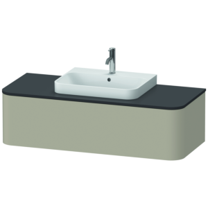 Duravit Happy D.2 Waschtisch-Unterschrank HP4932M6060 35,4 x 130 x 55 cm, 1 Auszug, für Möbelwaschtisch, mitte, taupe seidenmatt