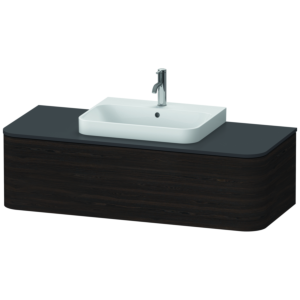 Duravit Happy D.2 Duravit Happy D.2 HP4932M6969 35.4 x 130 x 55 cm, 2000 pull-out, for furniture washbasin, center, brushed walnut