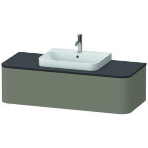 Duravit Happy D.2 Waschtisch-Unterschrank HP4932M9292 35,4 x 130 x 55 cm, 1 Auszug, für Möbelwaschtisch, mitte, steingrau seidenmatt