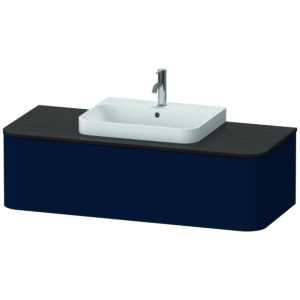 Duravit Happy D.2 Plus Waschtisch-Unterschrank HP4932M9898 130x55cm, 1 Auszug, für Möbelwaschtisch, Becken mittig, nachtblau seidenmatt