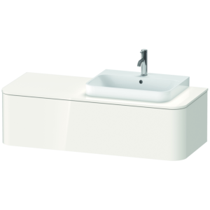 Duravit Happy D.2 Waschtisch-Unterschrank HP4932R2222 35,4 x 130 x 55 cm, 1 Auszug, für Möbelwaschtisch, rechts, weiß hochglanz