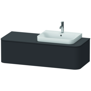 Duravit Happy D.2 Duravit Happy D.2 Duravit HP4932R8080 35,4 x 130 x 55 cm, 2000 coulissant, pour meuble vasque, à droite, graphite super mat