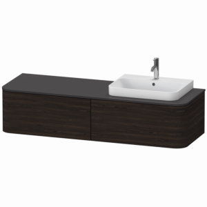 Duravit Happy D.2 Duravit Happy D.2 HP4934R6969 35.4 x 160 x 55 cm, 2 pull-outs, for furniture washbasin, right, brushed walnut