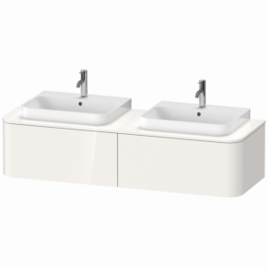 Duravit Happy D.2 Waschtisch-Unterschrank HP4936B2222 35,4 x 160 x 55 cm, 2 Auszüge, für Möbelwaschtisch, beidseitig, weiß hochglanz