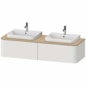 Duravit Happy D.2 Duravit Happy D.2 Duravit HP4936B3939 35,4 x 160 x 55 cm, 2 tiroirs, pour meuble vasque, des deux côtés, blanc nordique satiné