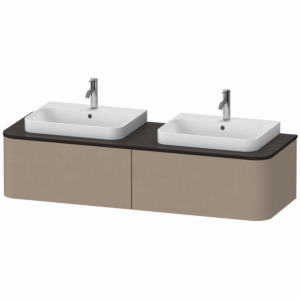 Duravit Happy D.2 Waschtisch-Unterschrank HP4936B7575 35,4 x 160 x 55 cm, 2 Auszüge, für Möbelwaschtisch, beidseitig, leinen