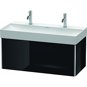 Duravit XSquare Waschtisch-Unterschrank XS406304040 98,4x39,7x46cm, 1 Auszug, schwarz hochglanz