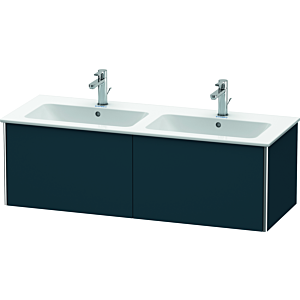 Duravit XSquare Waschtisch-Unterschrank XS407509898 128x40x47,8cm, 2 Auszüge, Nachtblau seidenmatt