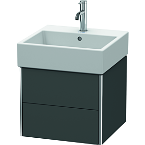 Duravit XSquare Waschtisch-Unterschrank XS419204949 48,4x39,7x46cm, 2 Schubkästen, Graphit matt