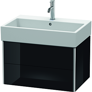 Duravit XSquare Waschtisch-Unterschrank XS419404040 68,4x39,7x46cm, 2 Schubkästen, schwarz hochglanz