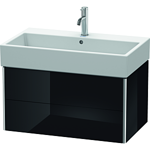 Duravit XSquare Waschtisch-Unterschrank XS419504040 78,4x39,7x46cm, 2 Schubkästen, schwarz hochglanz
