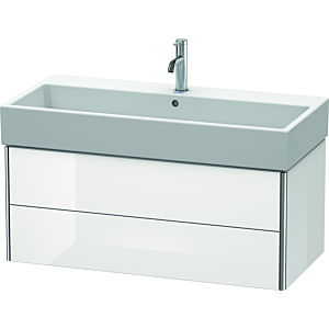 Duravit XSquare Waschtisch-Unterschrank XS419602222 98,4x39,7x46cm, 2 Schubkästen, weiß hochglanz