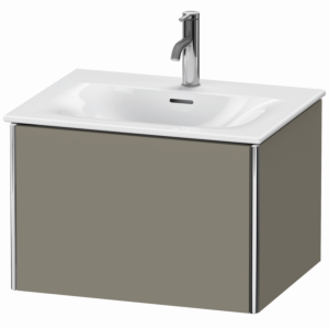 Duravit XSquare Waschtisch-Unterschrank XS422209292 61x39,7x47,8cm, Steingrau seidenmatt, 1 Auszug