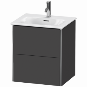 Duravit XSquare Waschtisch-Unterschrank XS432104949 51x56x41,8cm, 2 Schubkästen, Graphit matt