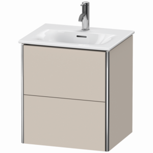Duravit XSquare Waschtisch-Unterschrank XS432109191 51x56x41,8cm, 2 Schubkästen, Taupe