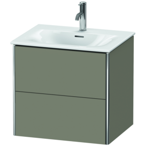 Duravit XSquare Waschtisch-Unterschrank XS432209292 61x56x47,8cm, Steingrau seidenmatt, 2 Schubkästen