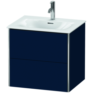 Duravit XSquare Waschtisch-Unterschrank XS432209898 61x56x47,8cm, Nachtblau seidenmatt, 2 Schubkästen