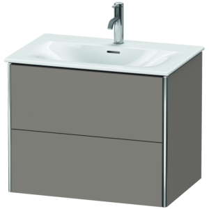 Duravit XSquare Waschtisch-Unterschrank XS432304343 71x56x47,8cm, Basalt matt, 2 Schubkästen