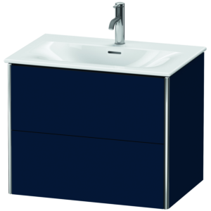 Duravit XSquare Waschtisch-Unterschrank XS432309898 71x56x47,8cm, Nachtblau seidenmatt, 2 Schubkästen