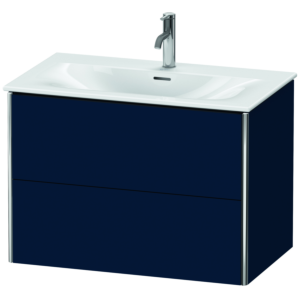 Duravit XSquare Waschtisch-Unterschrank XS432409898 81x56x47,8cm, Nachtblau seidenmatt, 2 Schubkästen