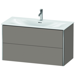 Duravit XSquare Waschtisch-Unterschrank XS432504343 101x56x47,8cm, Basalt matt, 2 Schubkästen