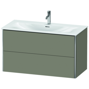Duravit XSquare Waschtisch-Unterschrank XS432509292 101x56x47,8cm, Steingrau seidenmatt, 2 Schubkästen