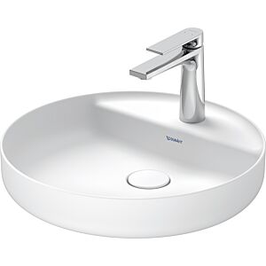 Vasque à poser Duravit Vitrium 2662463271 46 cm, avec trou de robinetterie, platelage, sans trop-plein, finition satinée blanche