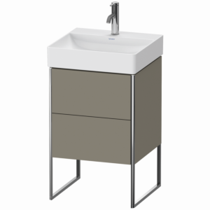 Duravit XSquare Waschtisch-Unterschrank XS443909292 48,4x73,1x46cm, 2 Auszüge, Steingrau seidenmatt