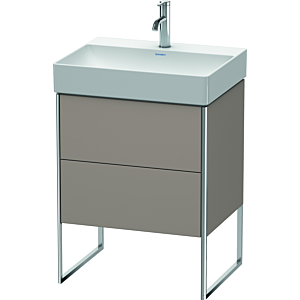 Duravit XSquare Waschtisch-Unterschrank XS444204343 58,4x49,1x46cm, 2 Auszüge, Basalt matt