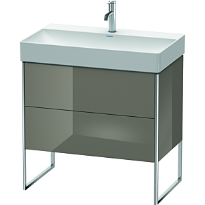 Duravit XSquare Waschtisch-Unterschrank XS444308989 78,4x49,1x46cm, 2 Auszüge, Flannel Grey hochglanz