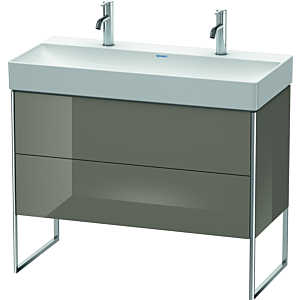 Duravit XSquare Waschtisch-Unterschrank XS444408989 98,4x49,1x46cm, 2 Auszüge, Flannel Grey hochglanz