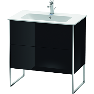 Duravit XSquare Waschtisch-Unterschrank XS444604040 81x59,2x47,8cm, 2 Auszüge, schwarz hochglanz