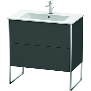 Duravit XSquare Waschtisch-Unterschrank XS444604949 81x59,2x47,8cm, 2 Auszüge, Graphit matt