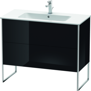 Duravit XSquare Waschtisch-Unterschrank XS444704040 101x59,2x47,8cm, 2 Auszüge, schwarz hochglanz