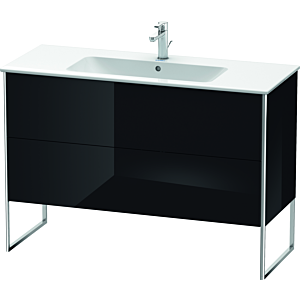Duravit XSquare Waschtisch-Unterschrank XS444804040 121x59,2x47,8cm, 2 Auszüge, schwarz hochglanz