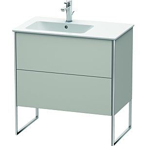 Duravit XSquare Waschtisch-Unterschrank XS445000707 81x59,2x47,8cm, 2 Auszüge, Becken links, Betongrau matt