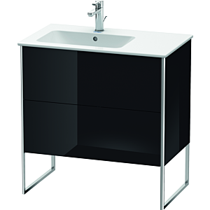 Duravit XSquare Duravit XS445004040 81x59.2x47.8cm, 2 coulissants, lavabo à gauche, noir brillant