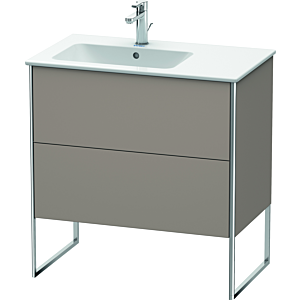 Duravit XSquare Waschtisch-Unterschrank XS445004343 81x59,2x47,8cm, 2 Auszüge, Becken links, Basalt matt