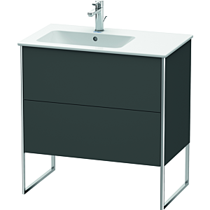 Duravit XSquare Duravit XS445004949 81x59.2x47.8cm, 2 coulissants, lavabo à gauche, Graphit mat