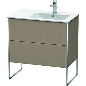 Duravit XSquare Waschtisch-Unterschrank XS445207575 81x59,2x47,8cm, 2 Auszüge, Becken rechts, Leinen