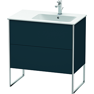 Duravit XSquare Duravit XS445209898 81x59.2x47.8cm, 2 coulissants, vasque à droite, bleu nuit, finition satinée