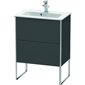 Duravit XSquare Waschtisch-Unterschrank XS445404949 61x59,2x38,8cm, 2 Auszüge, Graphit matt