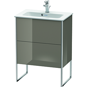 Duravit XSquare Waschtisch-Unterschrank XS445408989 61x59,2x38,8cm, 2 Auszüge, Flannel Grey hochglanz