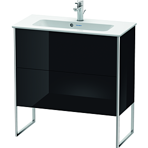 Duravit XSquare Waschtisch-Unterschrank XS445504040 81x59,2x38,8cm, 2 Auszüge, schwarz hochglanz