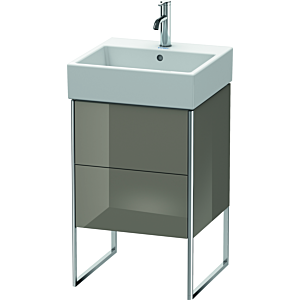 Duravit XSquare Waschtisch-Unterschrank XS447208989 48,4x49,1x46cm, 2 Auszüge, Flannel Grey hochglanz