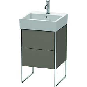 Duravit XSquare Waschtisch-Unterschrank XS447209090 48,4x49,1x46cm, 2 Auszüge, Flannel Grey seidenmatt