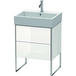 Duravit XSquare Waschtisch-Unterschrank XS447302222 58,4x49,1x46cm, 2 Auszüge, weiß hochglanz